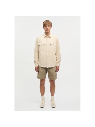 MADS NORGAARD COPENHAGEN Langarmhemd Dyed Canvas Skyler in grau