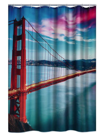 RIDDER Duschvorhang Textil San Francisco multicolor 180x200 cm