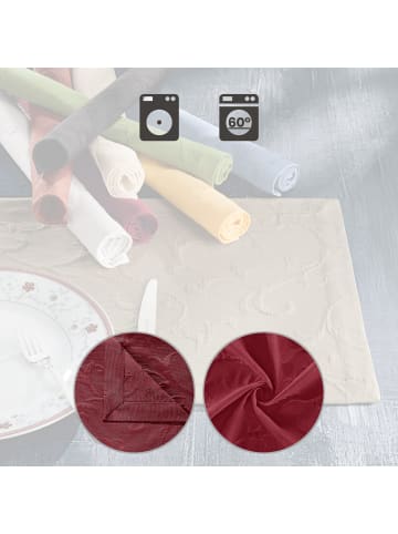 Erwin Müller Jacquard Tischset 2er-Pack Düsseldorf in burgund