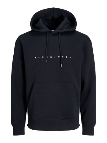 Jack & Jones Bequemer Kapuzenpullover mit dezentem Schriftzug Robust in Schwarz