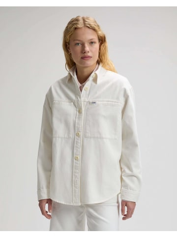 Lee Langarmhemd Utility Over in Powder White