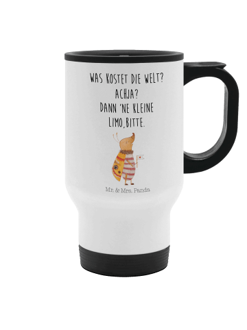 Mr. & Mrs. Panda Thermobecher Nachtfalter Fähnchen mit Spruch in Weiß