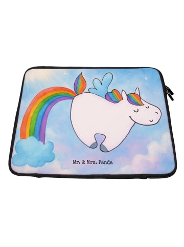 Mr. & Mrs. Panda Laptop Sleeve Einhorn Fliegendes Pferd Design o... in Weiß