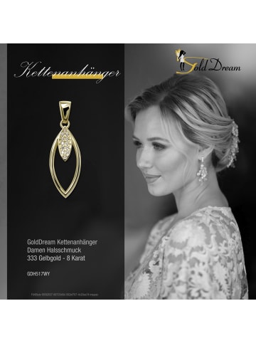 GoldDream Anhänger Gold 333 Gelbgold - 8 Karat Ovale Kettenanhänger