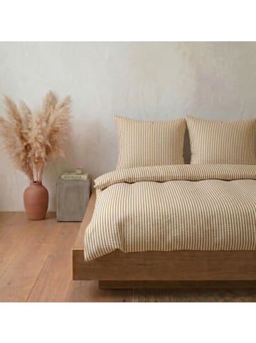 Carpe Sonno Seersucker Bettwäsche in Beige Weiß