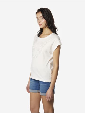 KOROSHI Damen-T-Shirt mit Tierglitzer in weiß