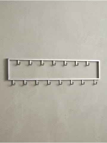 KADIMA DESIGN Wandgarderobe Metall Silber 80x20x4 cm Design Flurgarderobe Stahl,