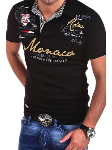 behype Poloshirt MONACO in Schwarz