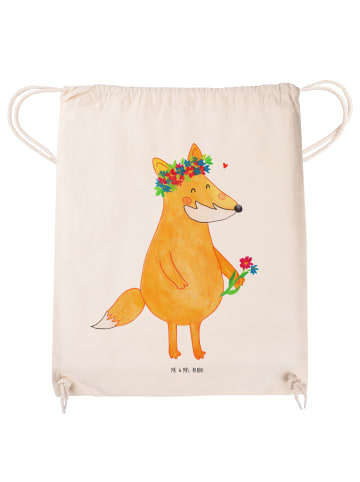 Mr. & Mrs. Panda Turnbeutel Fuchs Blumen ohne Spruch in Creme