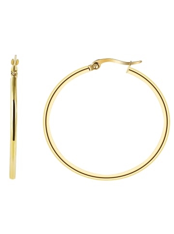 Adeliás Damen Ohrringe – Creole aus Edelstahl in gold