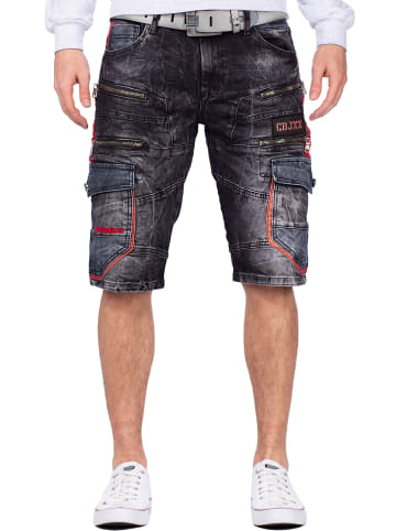 Cipo & Baxx Herren Regular Fit Shorts Stonewashed in Black