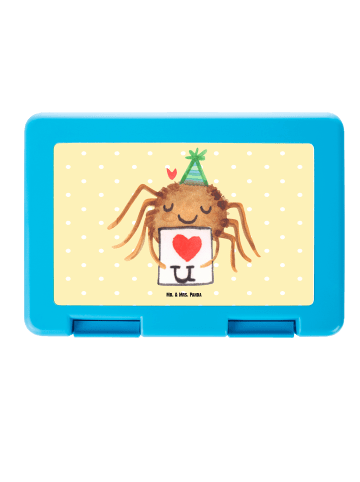 Mr. & Mrs. Panda Frühstücksbox Spinne Agathe Brief ohne Spruch in Gelb Pastell