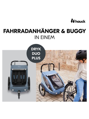 Hauck 2in1 Fahrradanhänger Dryk Duo Plus für 2 in blue