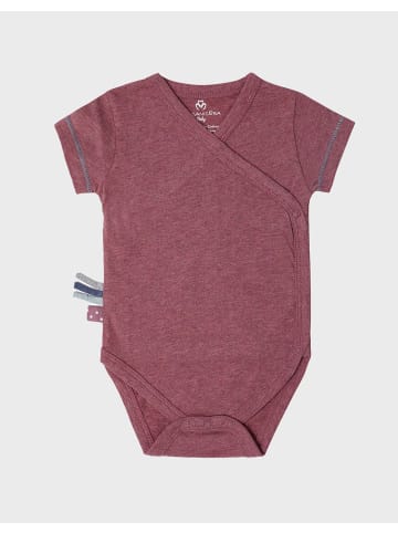 OrganicEra Baby Wickel-Kurzarmbody in Bordeaux Melange