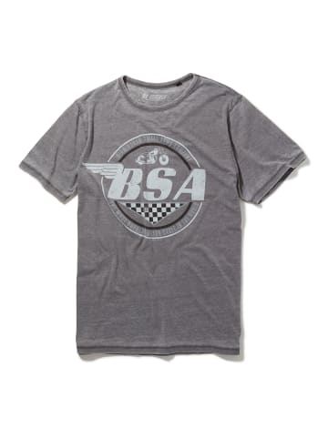 Recovered T-Shirt BSA Motorbike Wings Logo Mid Grey in Grau