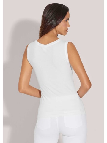 MADELEINE Tanktop mit breiten Trägern in weiß