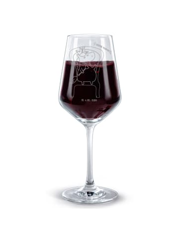 Mr. & Mrs. Panda Weinglas Einhorn König ohne Spruch in Transparent