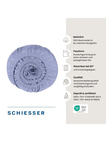 Schiesser Edeljersey-Spannbettlaken Jessi in Lavendel