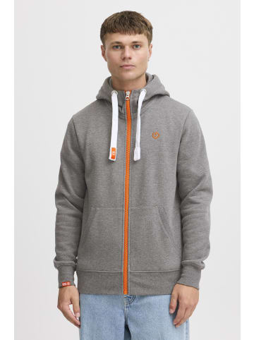 !SOLID Kapuzensweatjacke SDBenn High Neck Zip-Hoodie in Grau