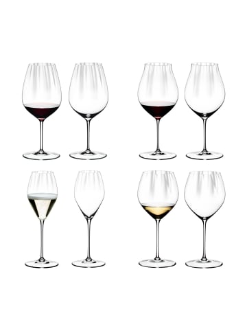 RIEDEL Glas 8er Set Gläserset Performance in Transparent in transparent