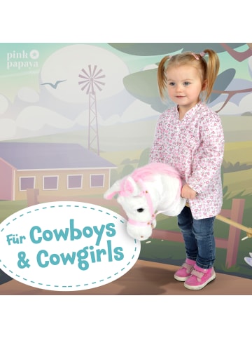 Pink Papaya Steckenpferd " Lilly " in Weiss/Pink