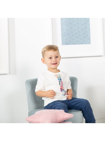 roba Kindersessel 'Lil Sofa', bequem, Holzfüße & Samtstoff Sky/Hellblau