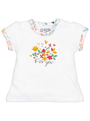 Nini Shirt Kurzarm Floral in weiß