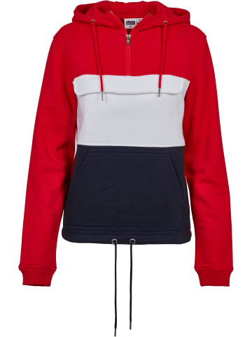 Urban Classics Kapuzenpullover in firered/navy/white