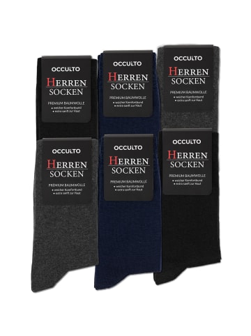 Occulto 6er Pack Businesssocken Jordan in BlauMix