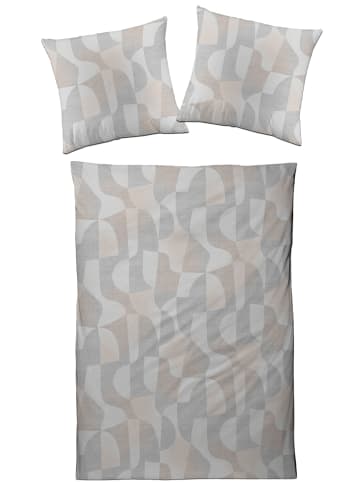 Traumschloss Traumschloss Bettwäsche Interlock Jersey -  Retro-Muster in braun