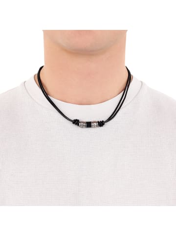 S. Oliver Edelstahl Halsschmuck Leder 45+5 cm