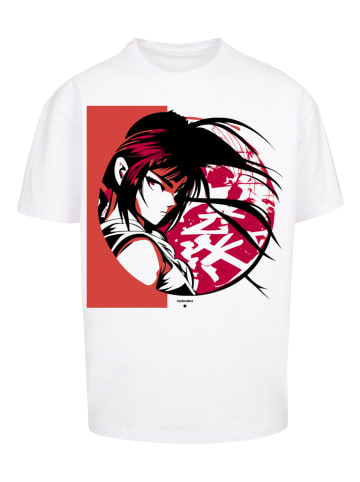 F4NT4STIC Heavy Oversize T-Shirt Manga Girl Japan in weiß