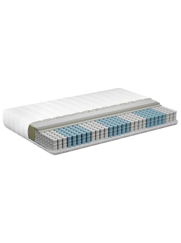 Beliani Matratze SPRINGY in Weiß/Grau - (W) 140 x (H) 20 x (L) 200 cm H2/3 Mittel