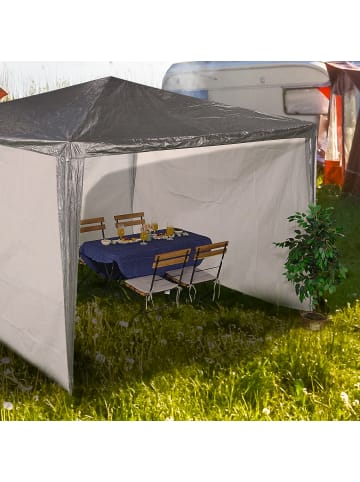 relaxdays 3 x Pavillon-Seitenteile in Weiß - 2 x 3 m