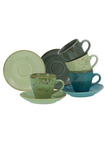 CreaTable CreaTable Nature Collection Bistrotassen Set, Espresso Set 8-tlg in Mehrfarbig in Mehrfarbig