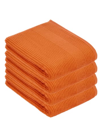 Vossen 4er Pack Duschtuch in electric orange