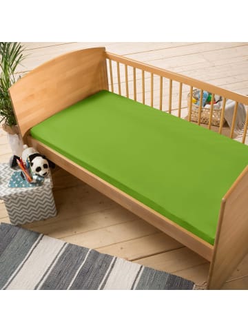 Erwin Müller Single-Jersey Kinder-Spannbettlaken Murnau in apfelgrün