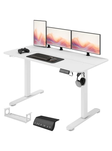 Vinsetto Schreibtisch-140L x 70B x 72-116H cm-Weiß