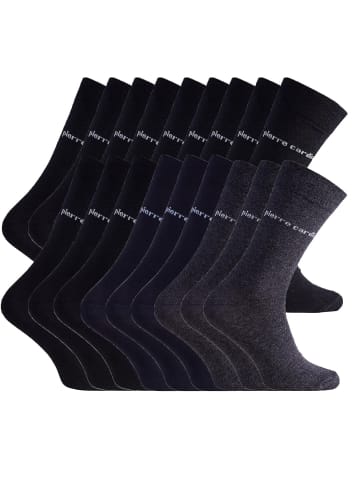 Pierre Cardin Socken 12 Paar in Schwarz, 3 Paar in Navy, 3 Paar in Anthrazit