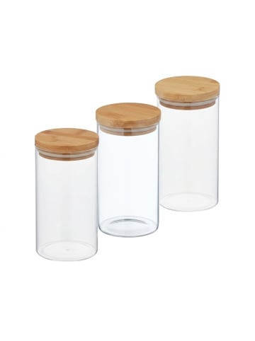 3 x Vorratsglas in Transparent/ Natur - 1000 ml