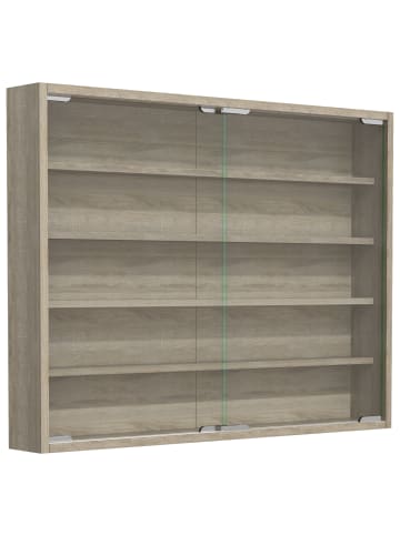 VCM  Hängevitrine Wandvitrine Sammel Deko Agisa L in Sonoma-Eiche