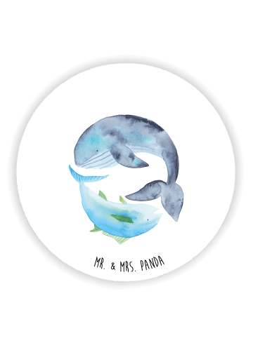 Mr. & Mrs. Panda Magnet für Fotos Walfisch Thunfisch ohne Spruch in Weiß