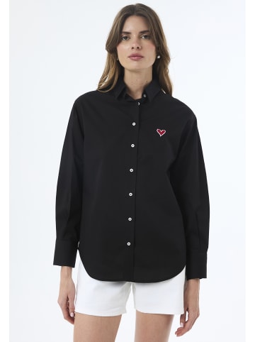 Felix Hardy Hemd Langarm Poplin in Schwarz