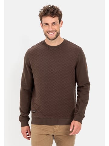 Camel Active Sweatshirt mit Diamant Steppung in Braun