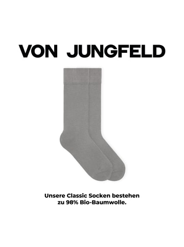 von Jungfeld Classic Socken Signature Innenbund in Anthrazit