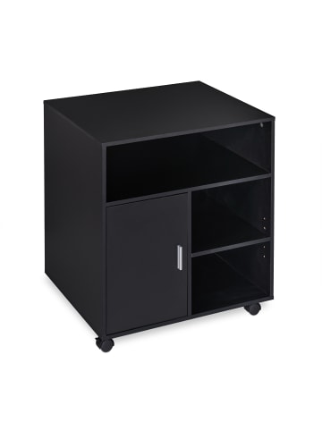 relaxdays Rollcontainer in Schwarz - (B)60 x (H)66,5 x (T)50 cm