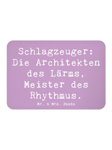Mr. & Mrs. Panda Magnet Spruch Schlagzeug Architekten mit Spruch in Lavendeltraum