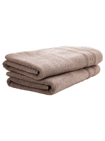UNCOVER BY SCHIESSER Duschtuch Brooklyn im 2er Set in Taupe
