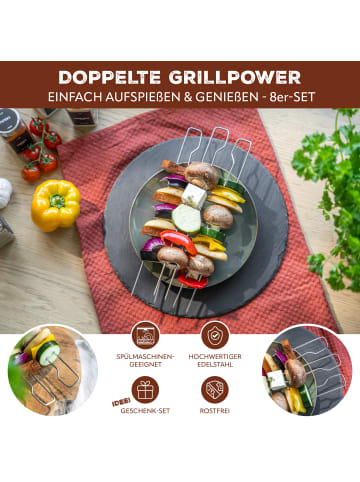 bremermann 8-er-Set Doppel-Grillspieße
