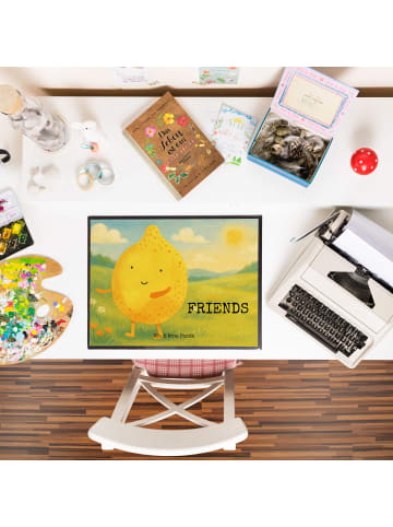 Mr. & Mrs. Panda Tischunterlage Beste Freunde Zitrone Design mit... in Weiß